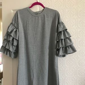Grey Ruffle dress